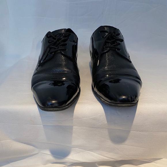 KENZO Men’s Black Patent Leather Shoes Sz 9.5 - Picture 1 of 11